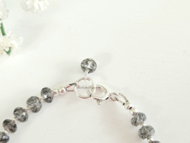Toermalijnkwarts armband, 14k goldfilled & 925 sterling zilver