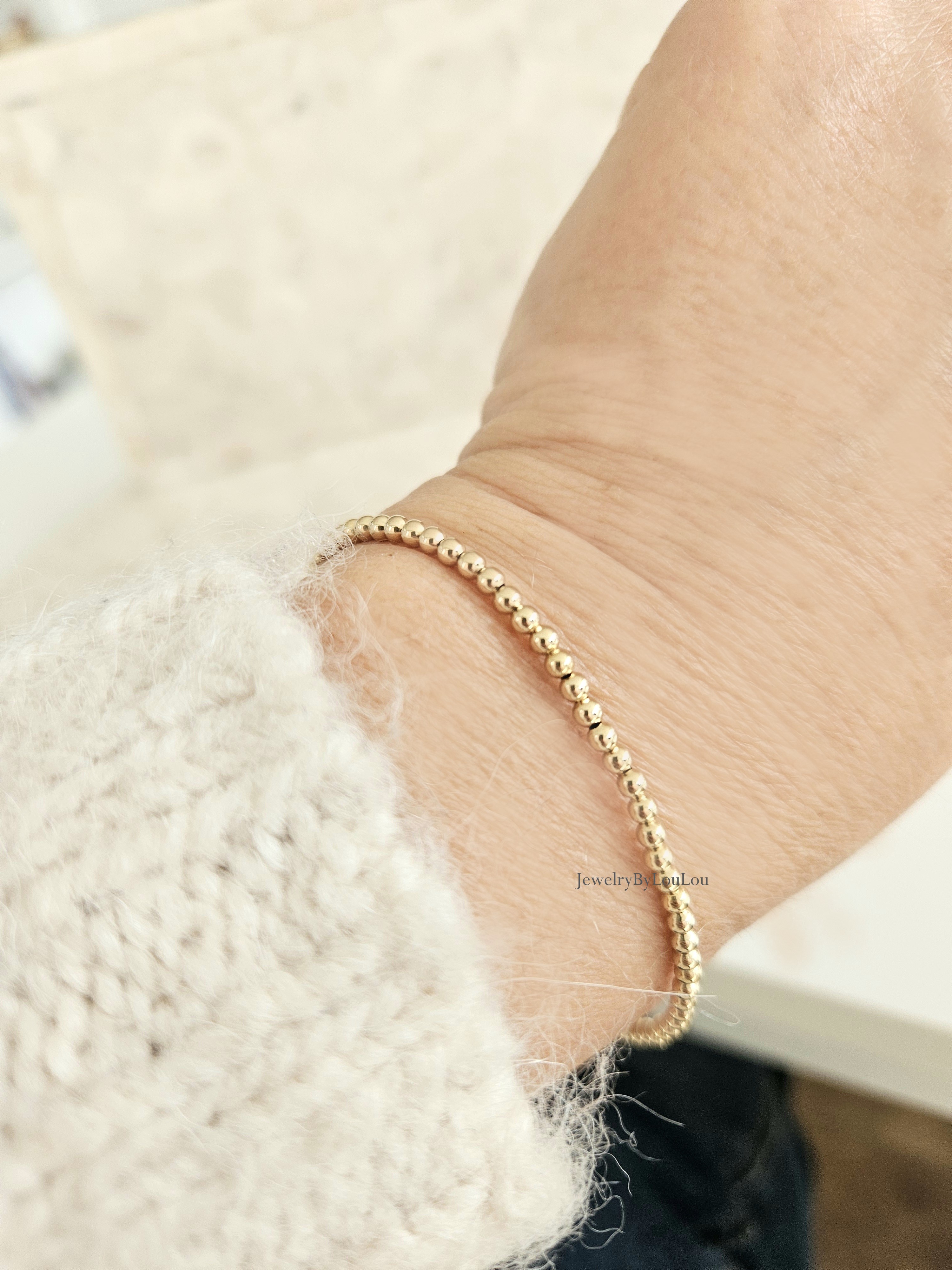 14k goldfilled kralen armband 2,5mm