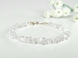 Herkimer diamaond bracelet, 14k goldfilled & 925 sterling silver