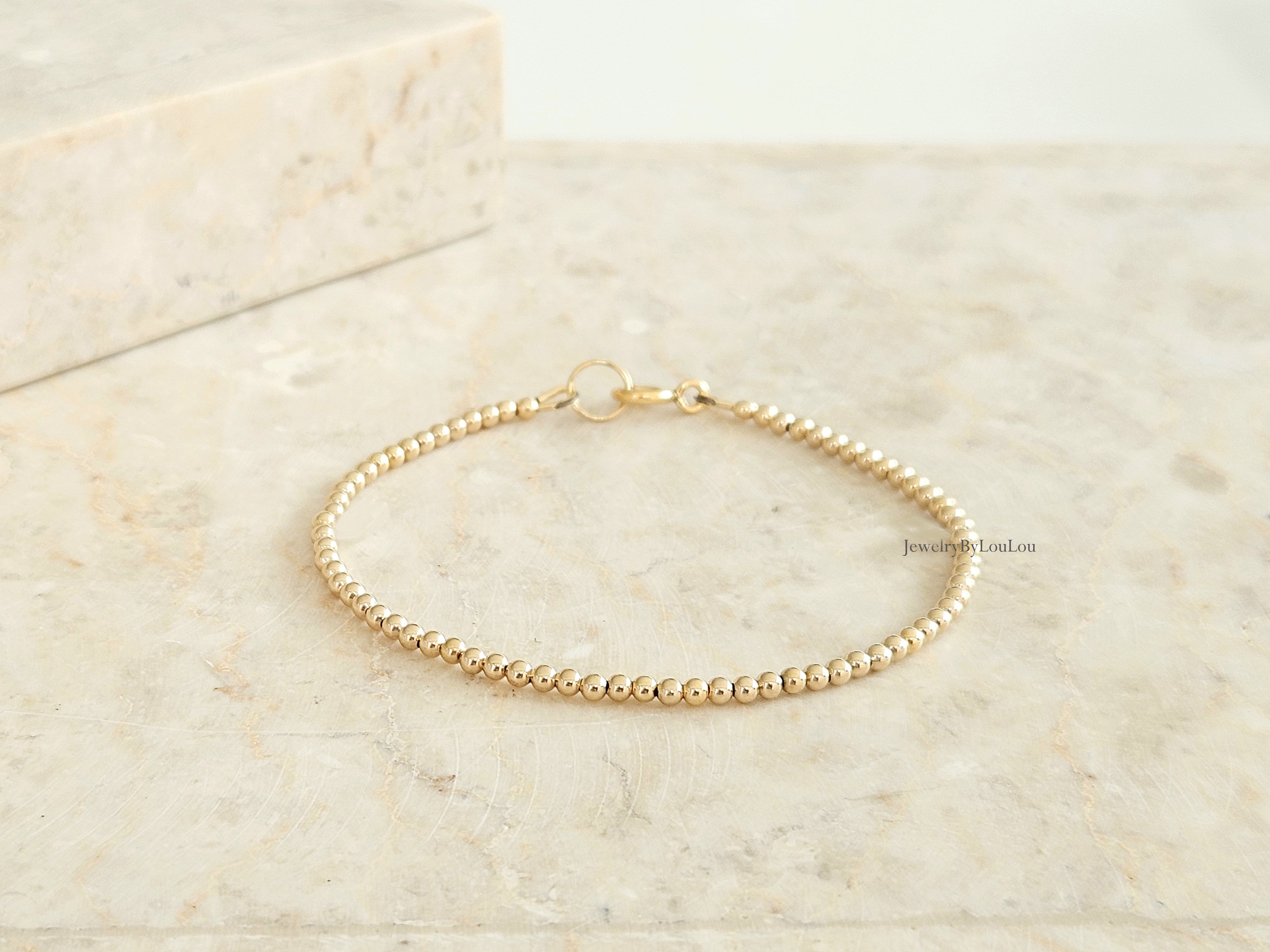 14k goldfilled kralen armband 2,5mm