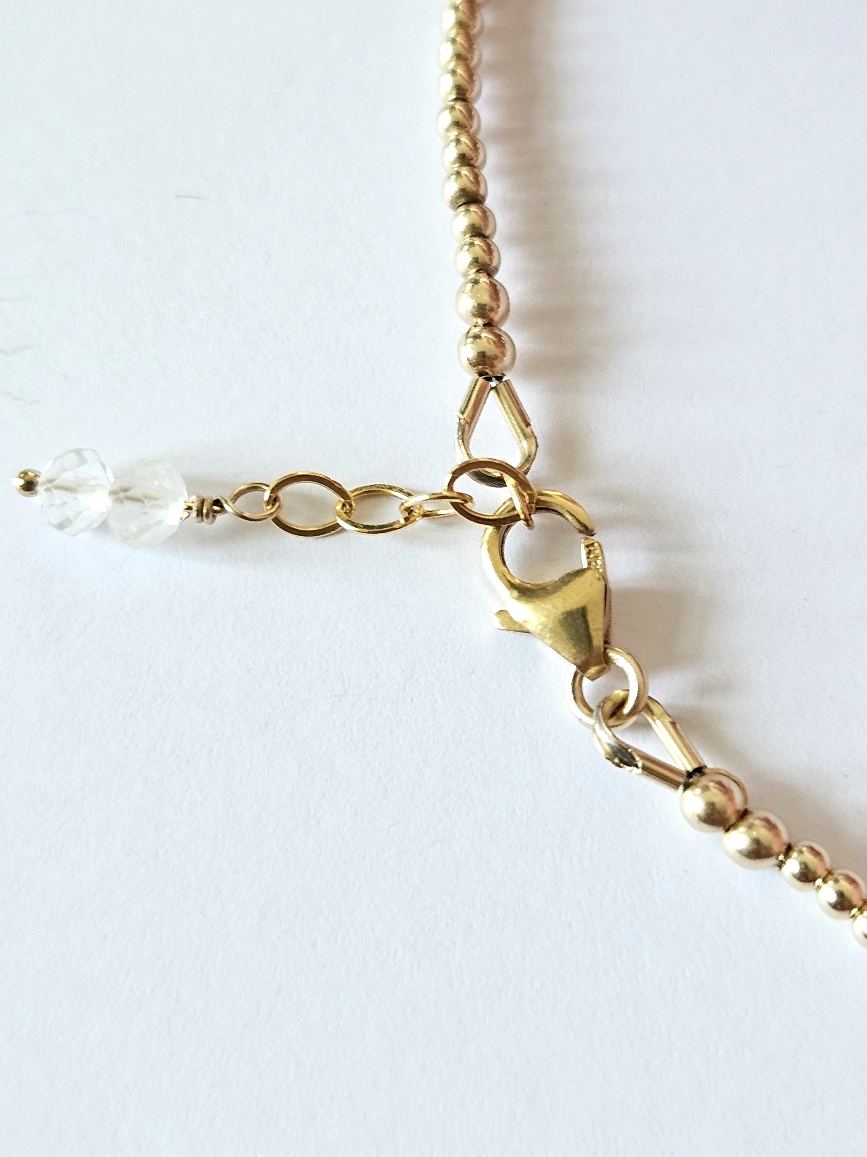 14k goldfilled kralen armband 2mm, leverbaar met sluiting - elastiek