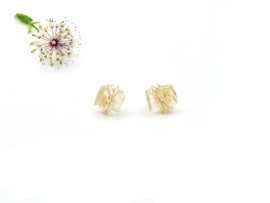 Lemon quartz studs oorbellen, leverbaar in 14k goldfilled & 925 sterling zilver