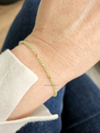 Peridoot geboortesteen armband augustus, 14k goldfilled & 925 sterling zilver