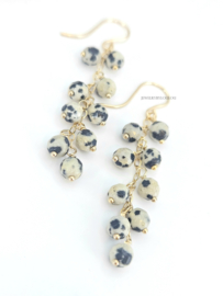 Dalamatiën Jasper earrings  14k goldfilled & 925 sterling silver