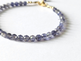 Ioliet kralen armband, 14k goldfilled - 925 sterling zilver