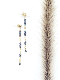 Peacock freshwater pearls14k goldfilled & 925 sterling silver