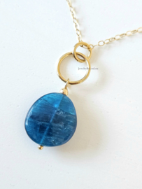 Ketting met Neon Apatiet hanger, 14k goldfilled