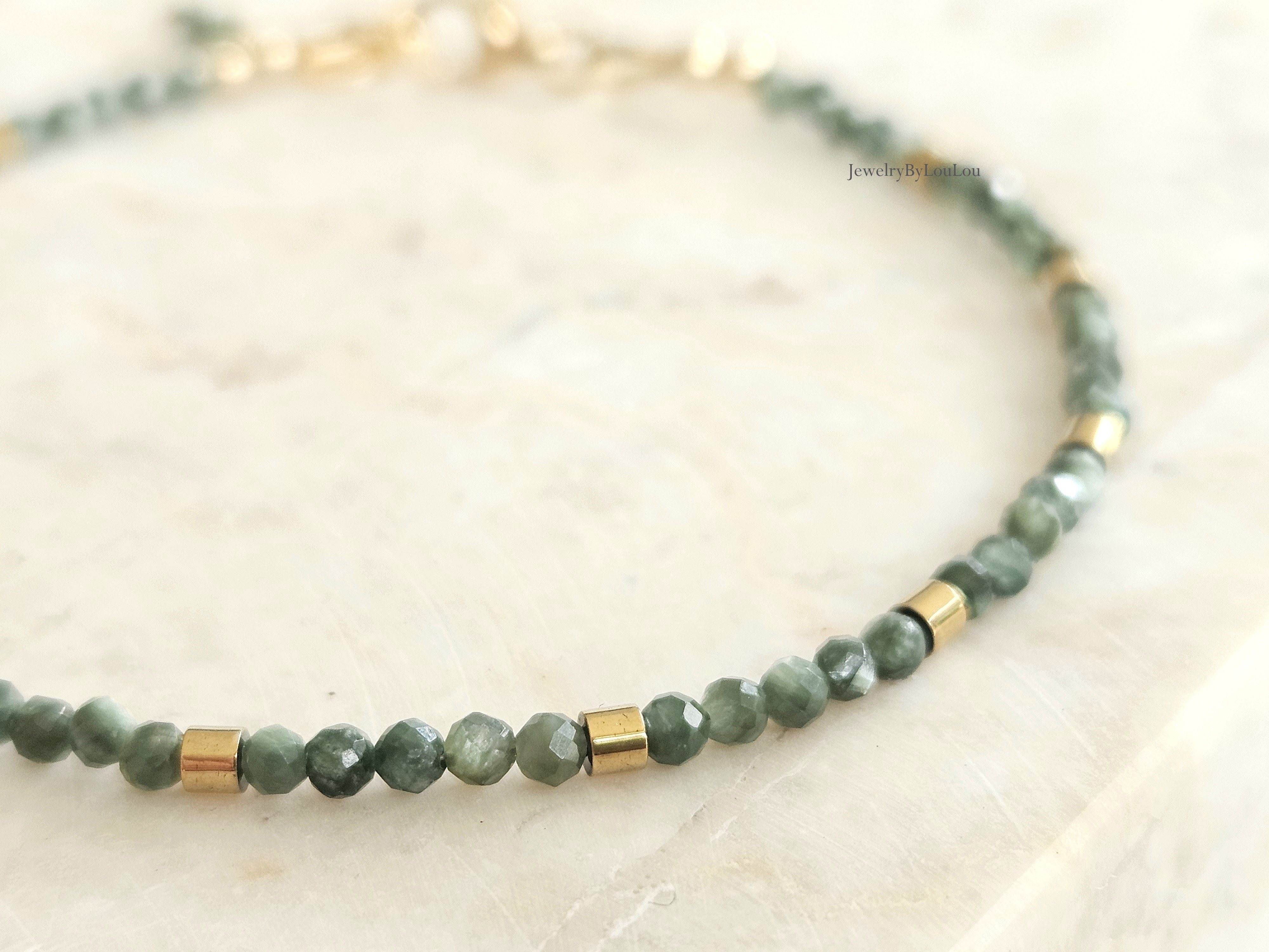 Fijn Serafiniet kralen armband, 14k goldfilled - 925 sterling zilver