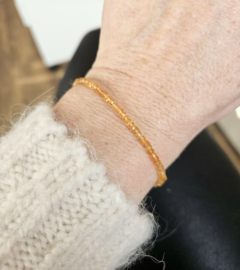 Citrine gemstone beaded bracelet, available 14k goldfilled - 925 sterling silver