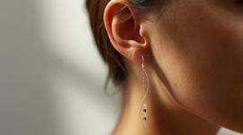 Tourmaline gemstone earrings, 14k goldfilled