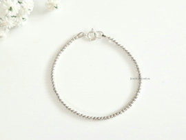 925 sterling silver beaded bracelet 2.5mm