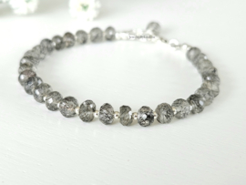 Toermalijnkwarts armband, 14k goldfilled & 925 sterling zilver