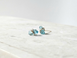 Neon Apatiet studs oorbellen  14k goldfilled & 925 sterling zilver
