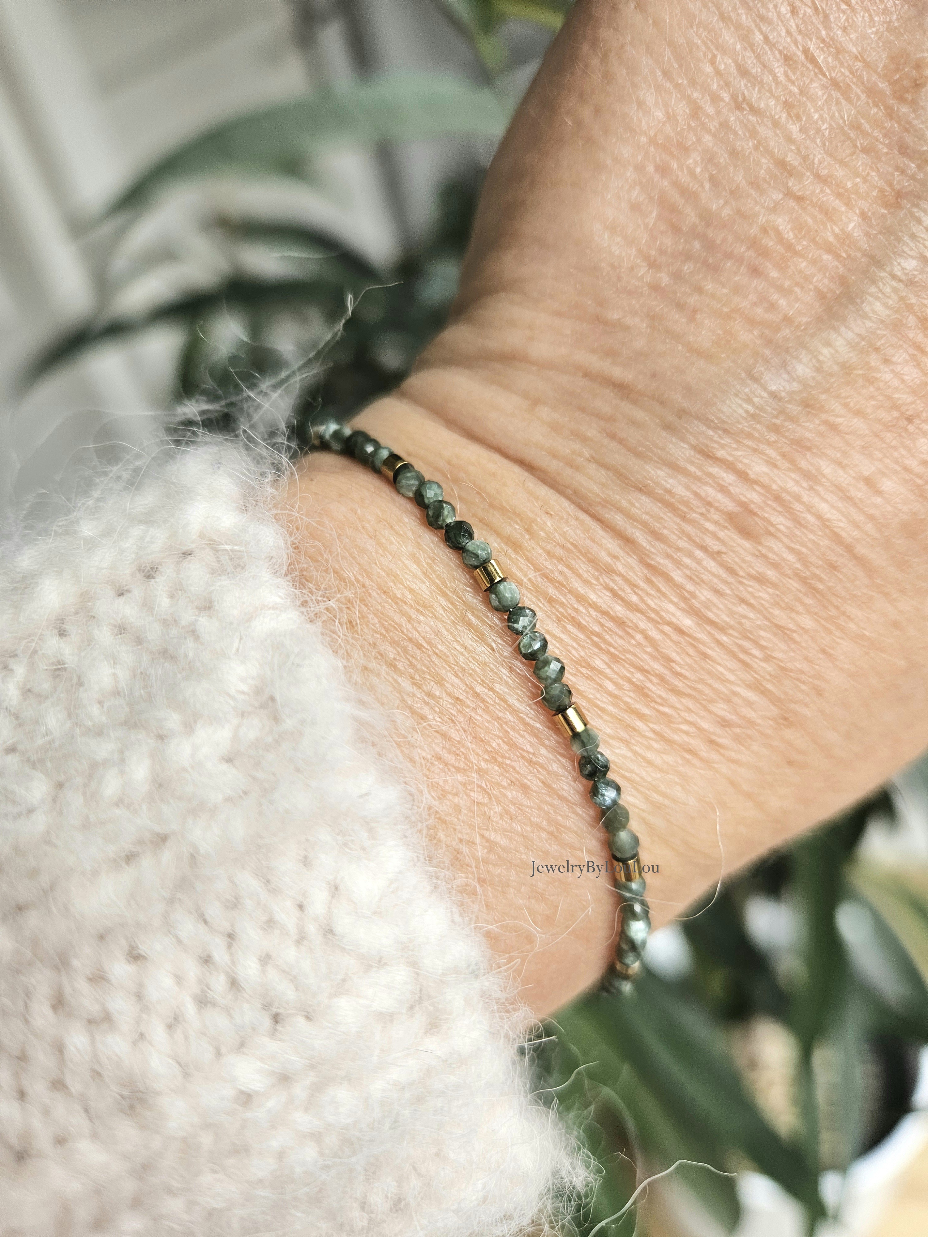 Fijn Serafiniet kralen armband, 14k goldfilled - 925 sterling zilver