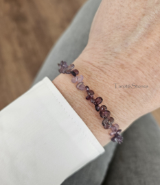 Zeldzame lavendel Spinel edelstenen kralen armband, leverbaar  in 14k goldfilled & 925 sterling zilver