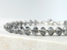 Toermalijnkwarts armband, 14k goldfilled & 925 sterling zilver