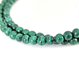 Malachite beaded necklace, 14k goldfilled - 925 sterling silver