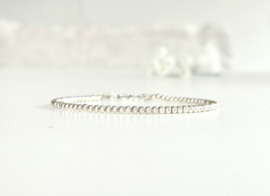 925 sterling silver beaded bracelet 2.5mm
