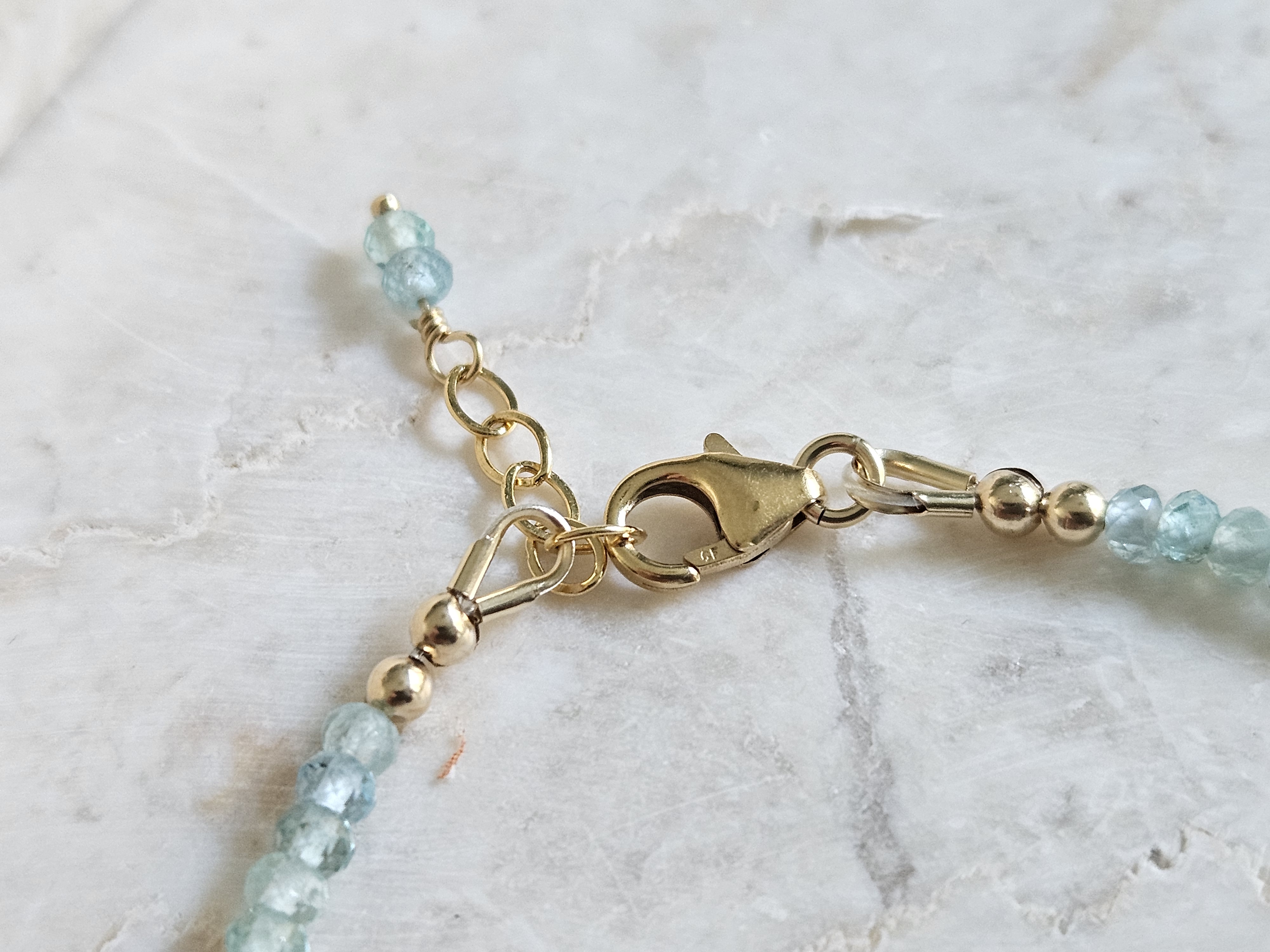 Apatiet, Amethist , Parel kralen armband, leverbaar 14k goldfilled - 925 sterling zilver