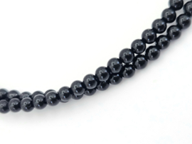 Black Onyx beaded necklace 14k goldfilled - 925 sterling silver