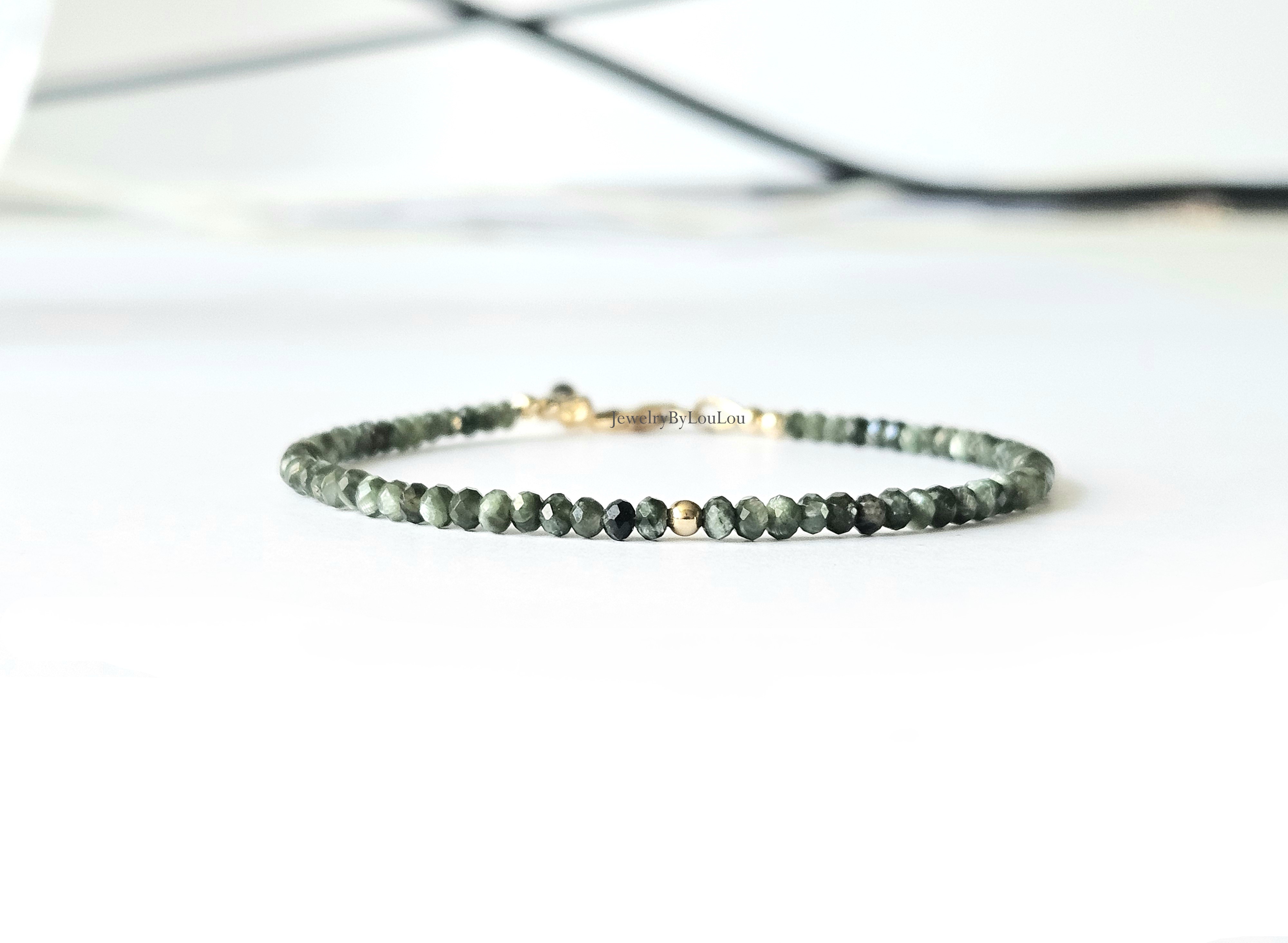 Fijn Serafiniet kralen armband, 14k goldfilled - 925 sterling zilver