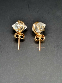 Herkimer diamanten studs oorbellen, leverbaar in 14k goldfilled & 925 sterling zilver