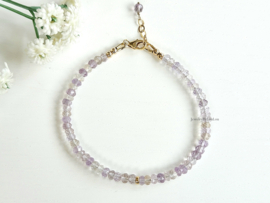 Ametrine gemstone beaded bracelet, available 14k goldfilled - 925 sterling silver