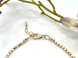 14k goldfilled kralen armband facet geslepen 2mm