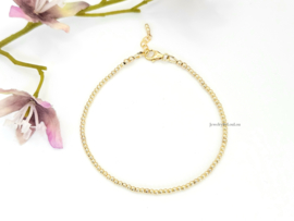 14k goldfilled kralen armband 2mm