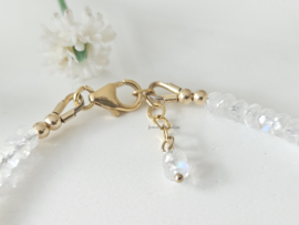 Maansteen armband, 14k goldfilled & 925 sterling zilver