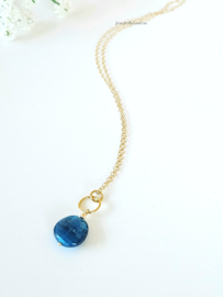Ketting met Neon Apatiet hanger, 14k goldfilled