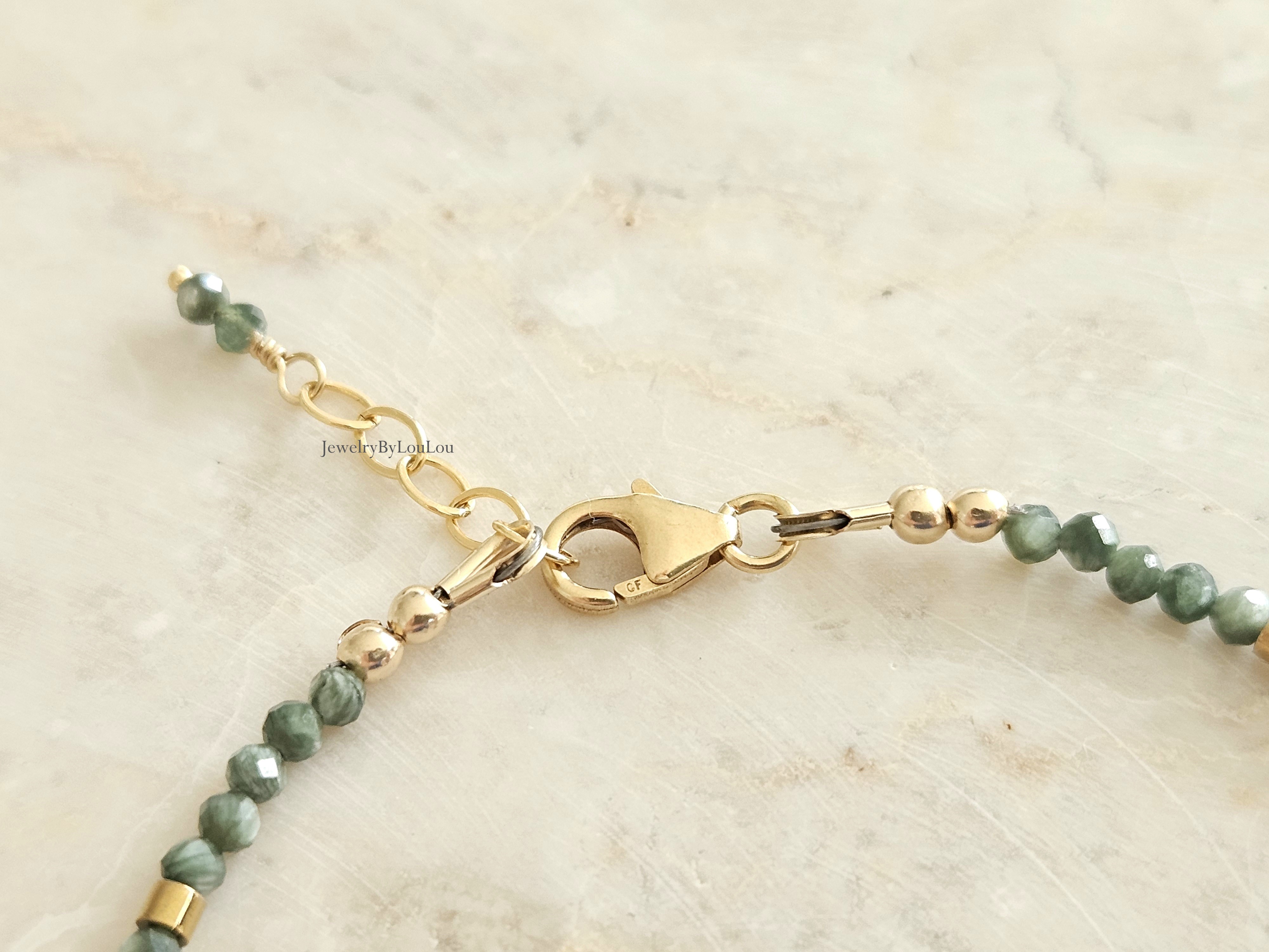 Fijn Serafiniet kralen armband, 14k goldfilled - 925 sterling zilver