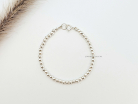 925 sterling silver beaded bracelet 4mm