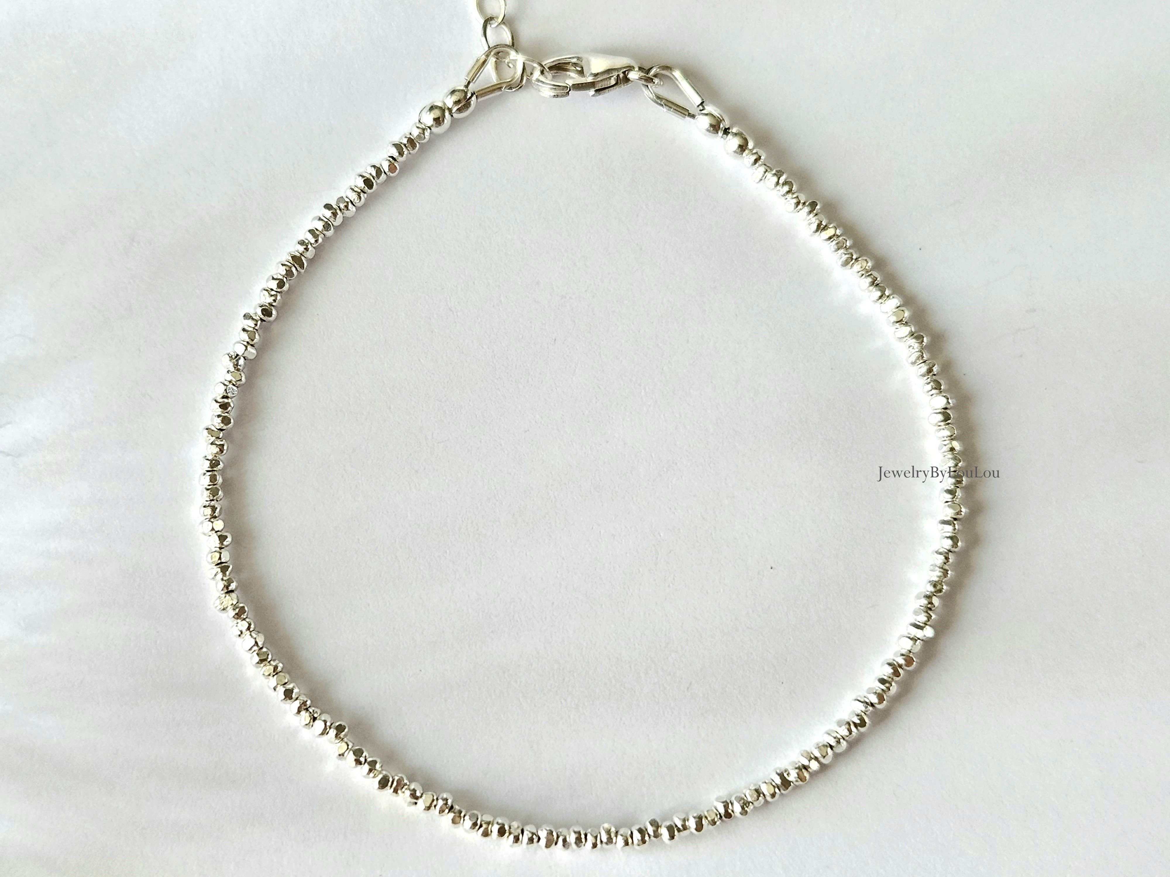 925 sterling zilveren Hill Tribe kralen armband, leverbaar met sluiting - elstiek
