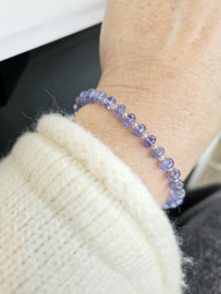 Tanzanite beaded bracelet 14k goldfilled - 925 sterling silver