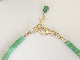 Chrysopraas en Ethiopische Opaal kralen armband, leverbaar 14k goldfilled - 925 sterling zilver