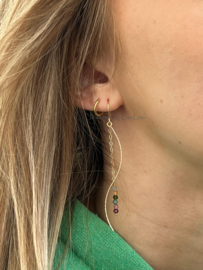 Tourmaline gemstone earrings, 14k goldfilled