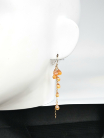 Madeira citrien oorbellen  14k goldfilled & 925 sterling zilver