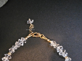 Herkimer diamond bracelet in AAA qualaity, 14k goldfilled & 925 sterling silver