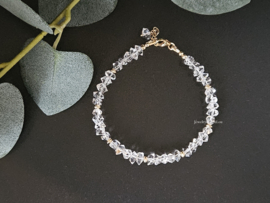 Herkimer diamond bracelet in AAA qualaity, 14k goldfilled & 925 sterling silver