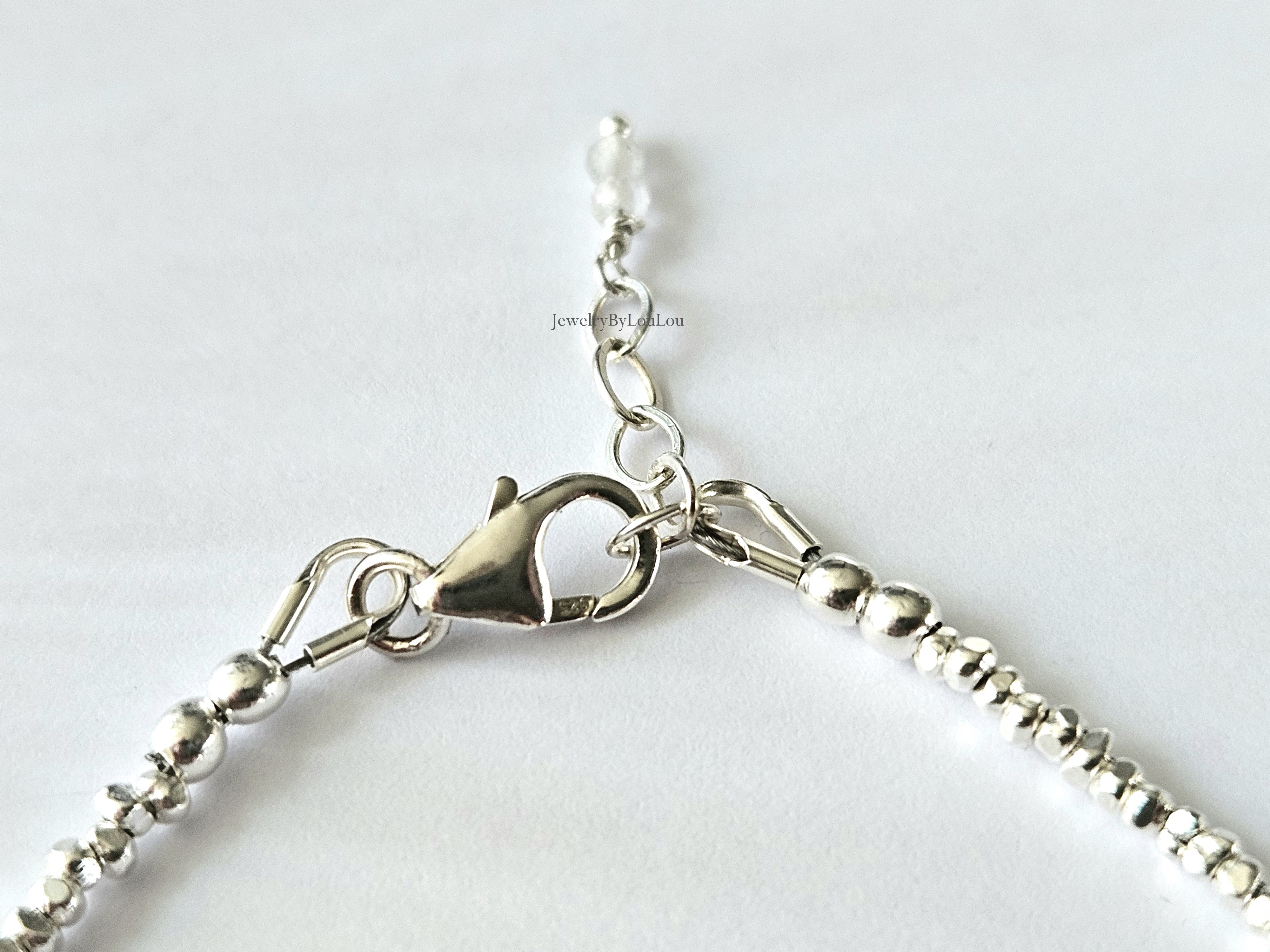 925 sterling zilveren Hill Tribe kralen armband, leverbaar met sluiting - elstiek