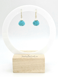 Turquoise & freshwater pearls, 14k goldfilled & 925 sterling silver