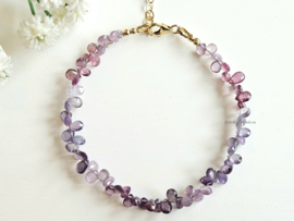Rare Lavender Spinel Gemstone beaded Bracelet,  14k goldfilled & 925 sterling silver
