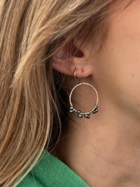 Peacock freshwater pearls earrings  14k goldfilled