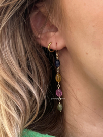Multi sapphire earrings  14k goldfilled - 925 sterling silver