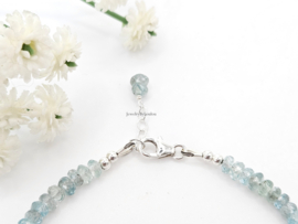 Natuurlijke blauwe Zirkoon edelstenen kralen armband, leverbaar 14k goldfilled - 925 sterling zilver