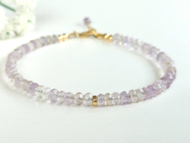 Ametrine gemstone beaded bracelet, available 14k goldfilled - 925 sterling silver
