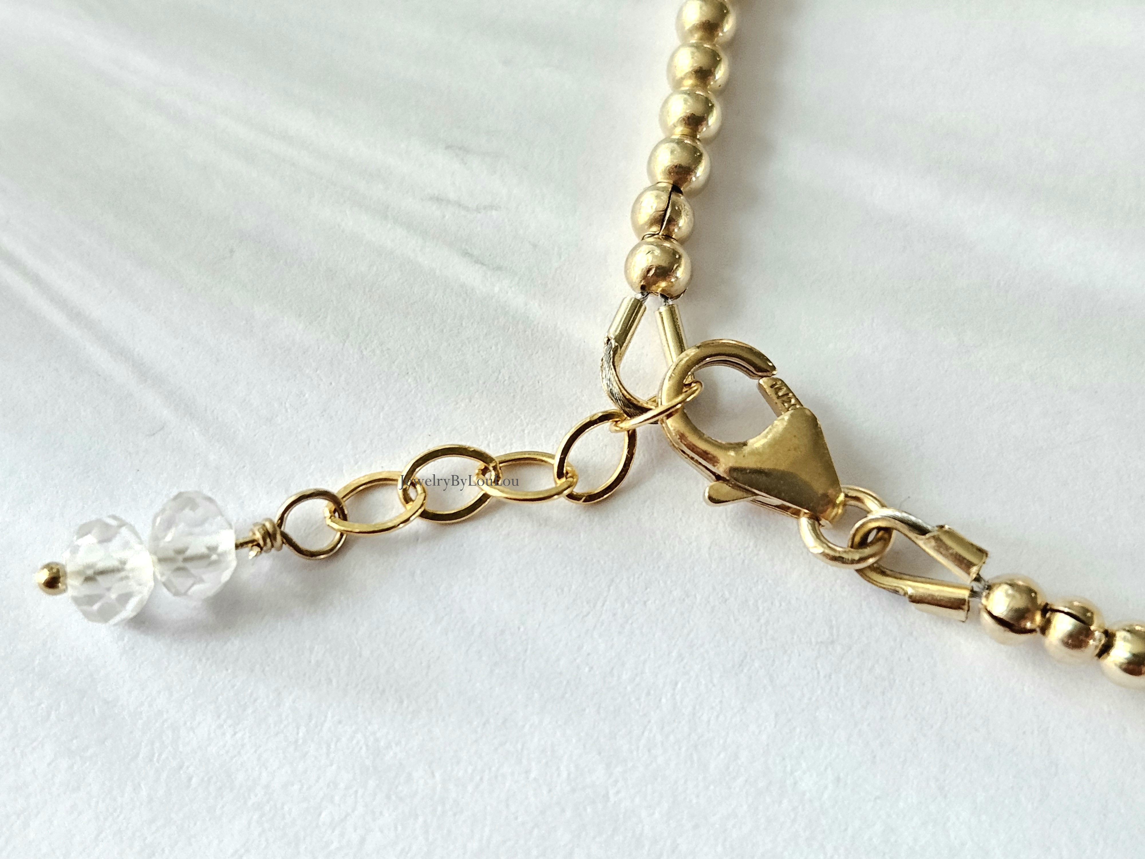 14k goldfilled kralen armband 2,5mm, leverbaar met sluiting - elastiek