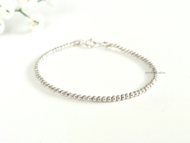 925 sterling silver beaded bracelet 2.5mm