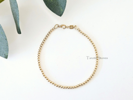 2,5mm kralen armband, 14k goldfilled